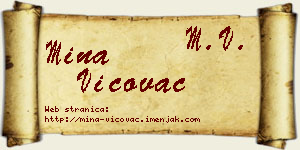 Mina Vićovac vizit kartica